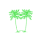 Double Green Palm Tree Image